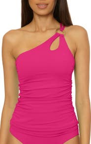 Soluna Sun Goddess One-Shoulder Cutout Tankini Top