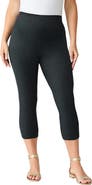 Roaman's Plus Size Essential Stretch Capri Legging