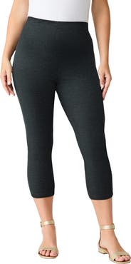 Roaman's Plus Size Essential Stretch Capri Legging