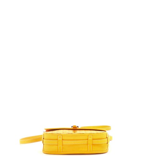 Pre-owned Goyard Goyard Belvedere Ii Messenger Bag Coated Canvas Pm In Yellow