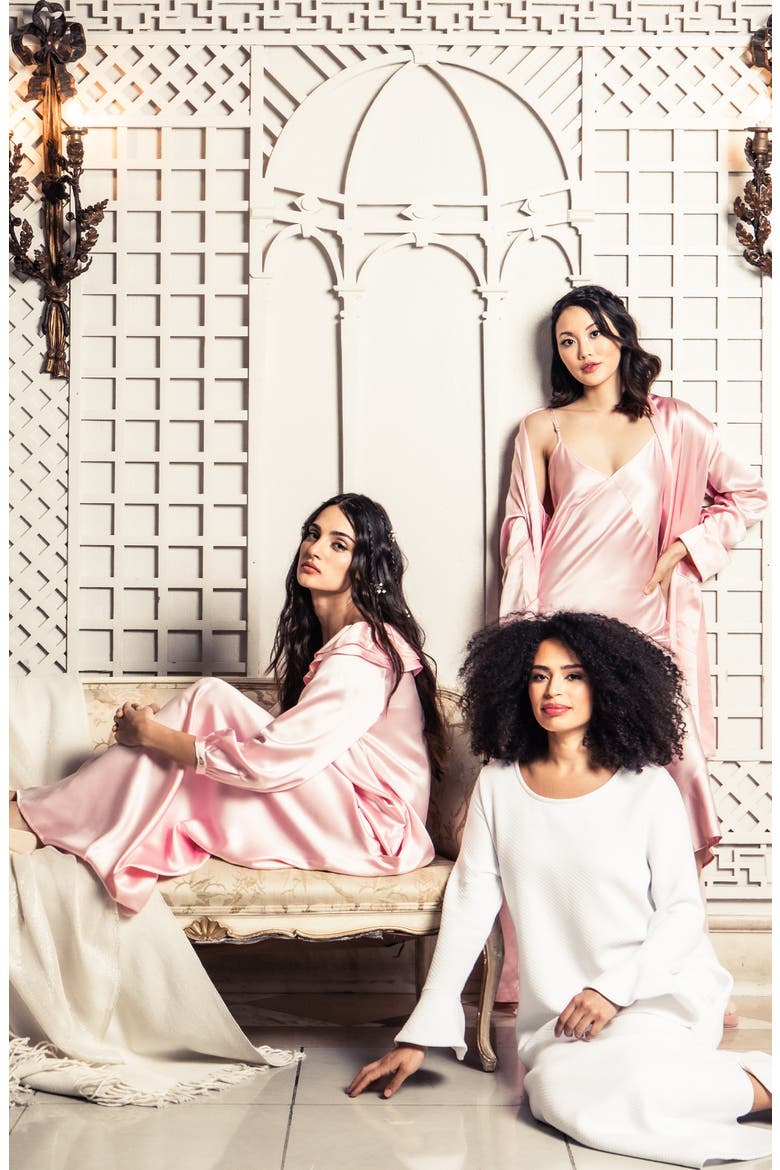 Silk Nightgown, Alternate, color, PINK