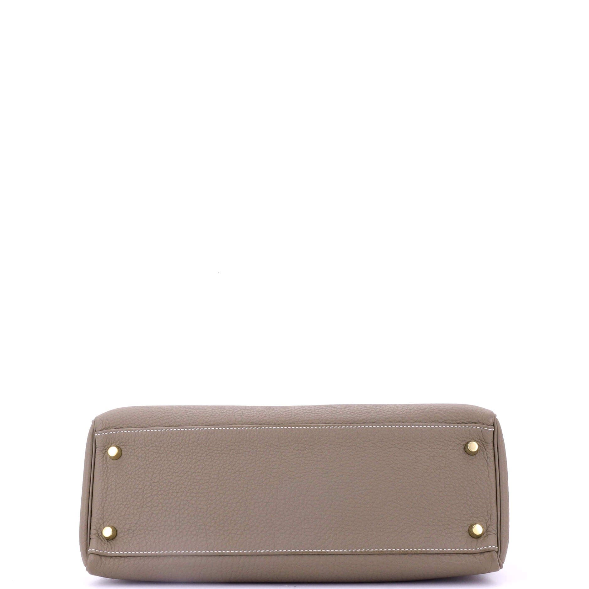 Pre-Owned Hermes Kelly Handbag Grey Togo with Gold Hardware 32, Alternate, color, 