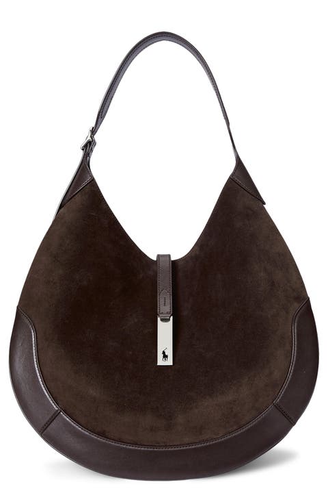 Polo ID Suede Shoulder Bag