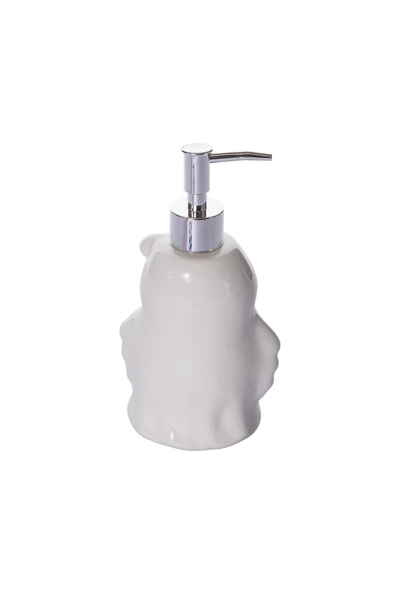 Transpac Dolomite Vintage Ghost Soap Dispenser Ceramic Halloween Decor, Alternate, color, White