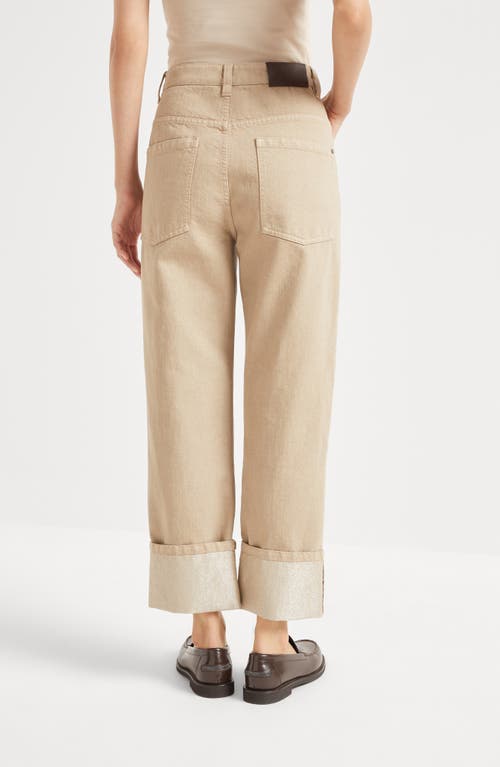 Brunello Cucinelli Cropped Trousers In Light Brown