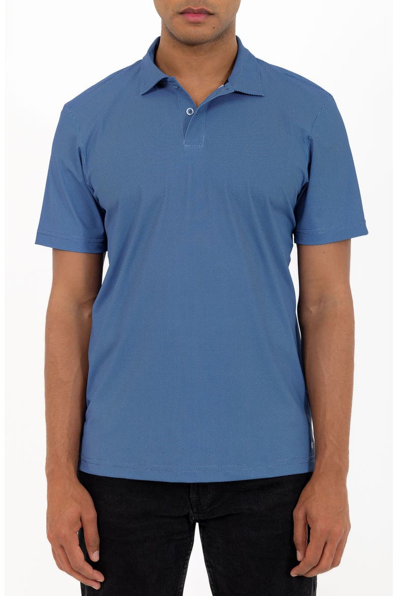 Short Sleeve Stretch Polo, Main, color, NAVY