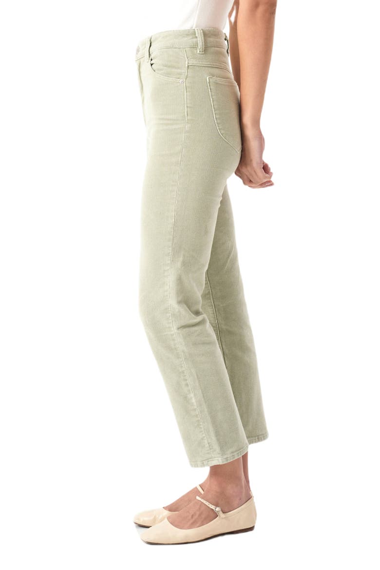 Original High Waist Stretch Corduroy Straight Leg Ankle Pants, Alternate, color, KHAKI CORD