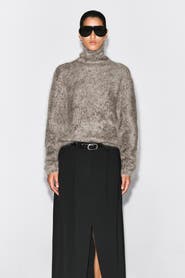 COS Chunky Brushed-cashmere Mock-neck Sweater