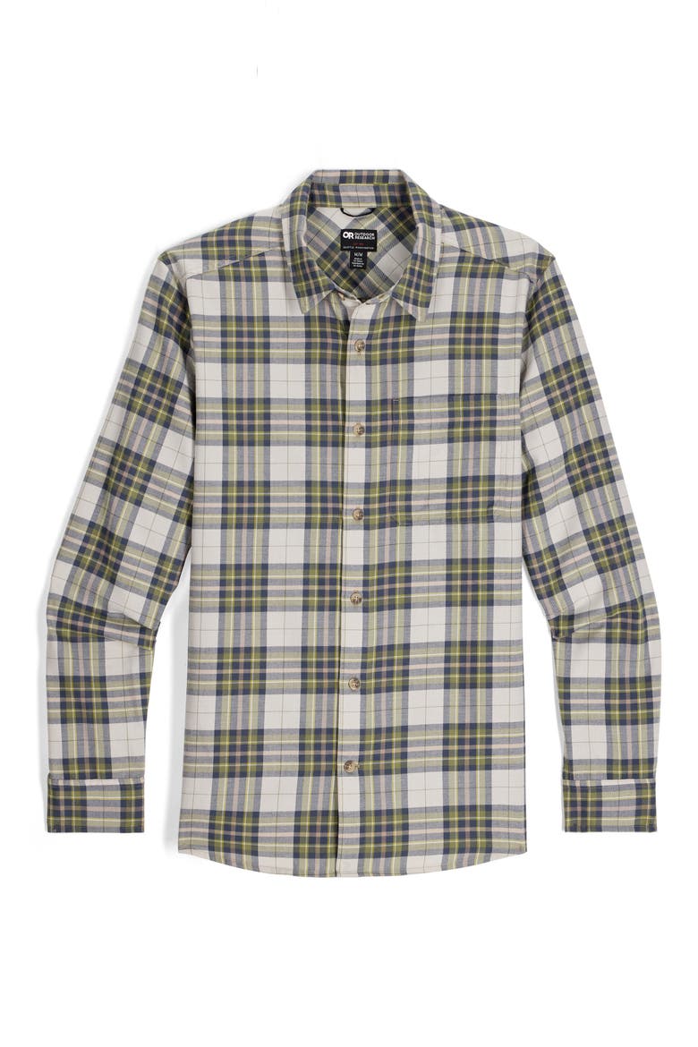 Ravenna Performance Flannel Button-Up Shirt, Alternate, color, RAINFOREST PLAID