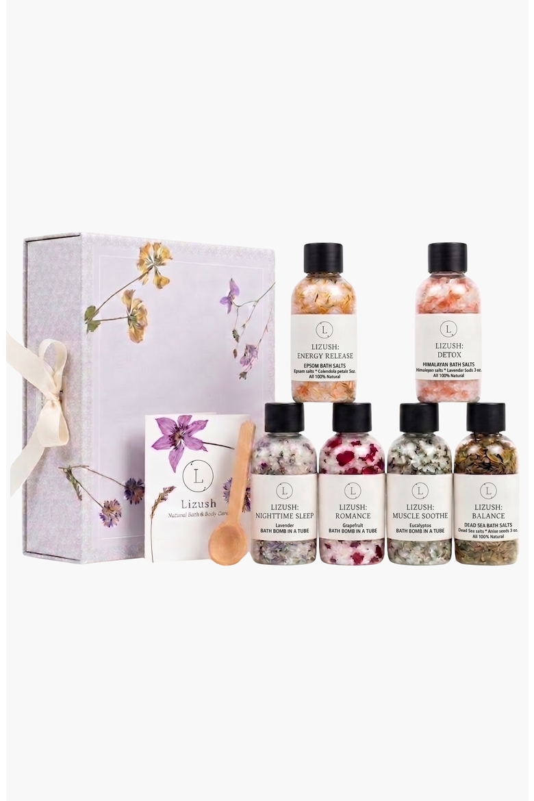 Full Relaxation Bath Salts Glass Bottles Set, Main, color, None