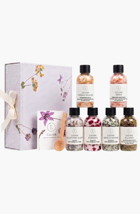 Full Relaxation Bath Salts Glass Bottles Set