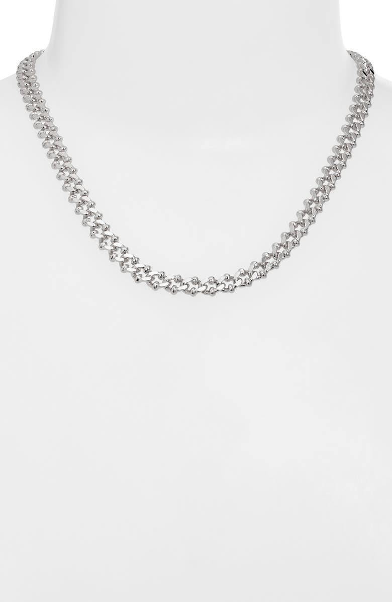 Open Edit Ball Link Chain Necklace, Alternate, color, Silver