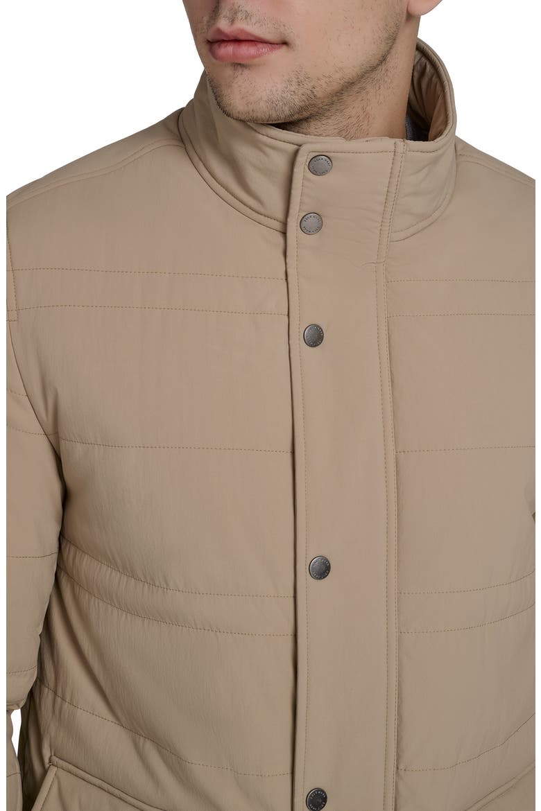 Stretch Crinkle Quilted Jacket, Alternate, color, KHAKI
