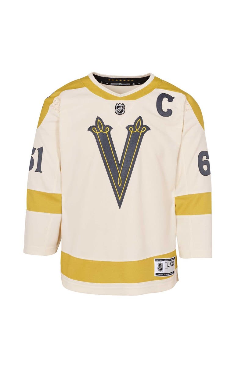Outerstuff Youth Mark Stone Cream Vegas Golden Knights 2024 NHL Winter Classic Premier Player Jersey, Alternate, color, 
