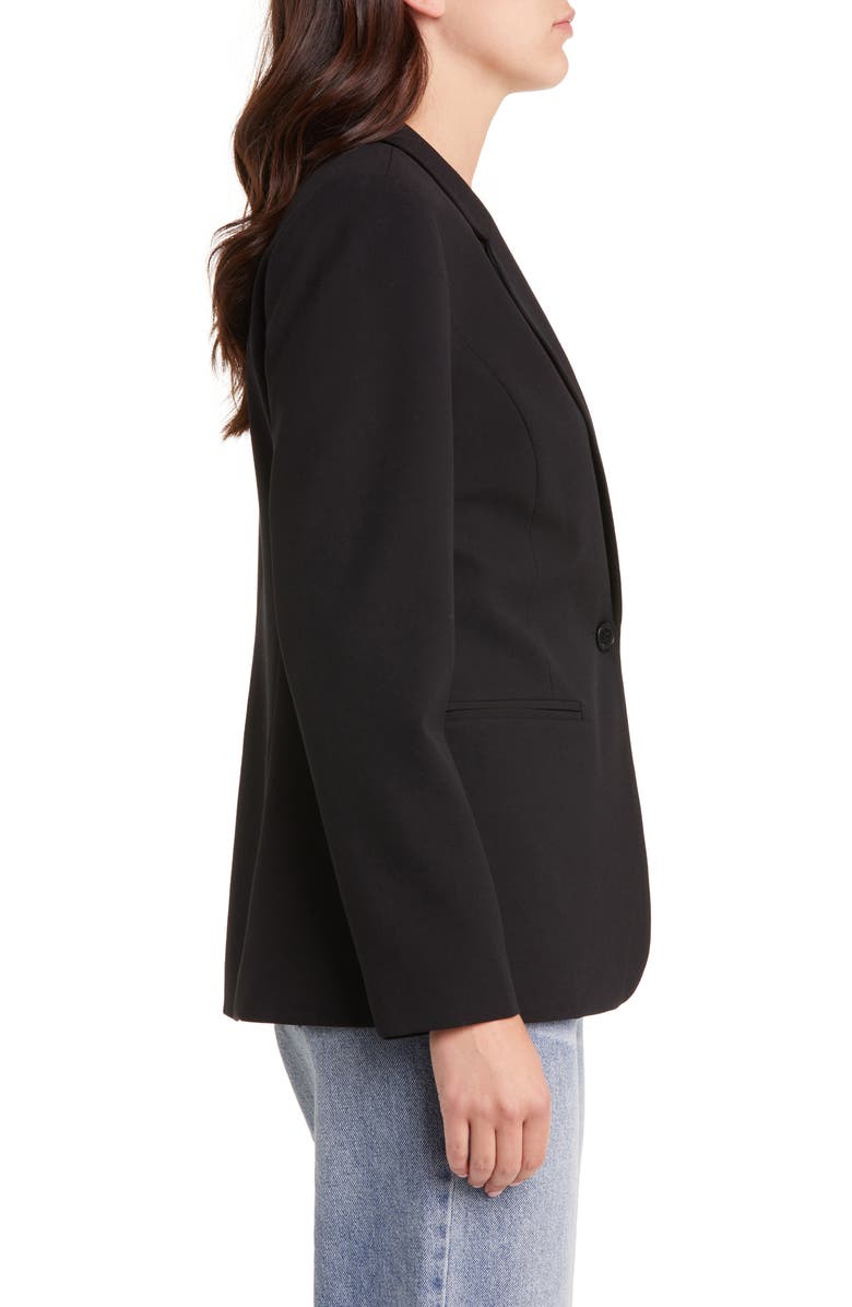 Halogen<sup>®</sup> Single Button Blazer, Alternate, color, Rich Black