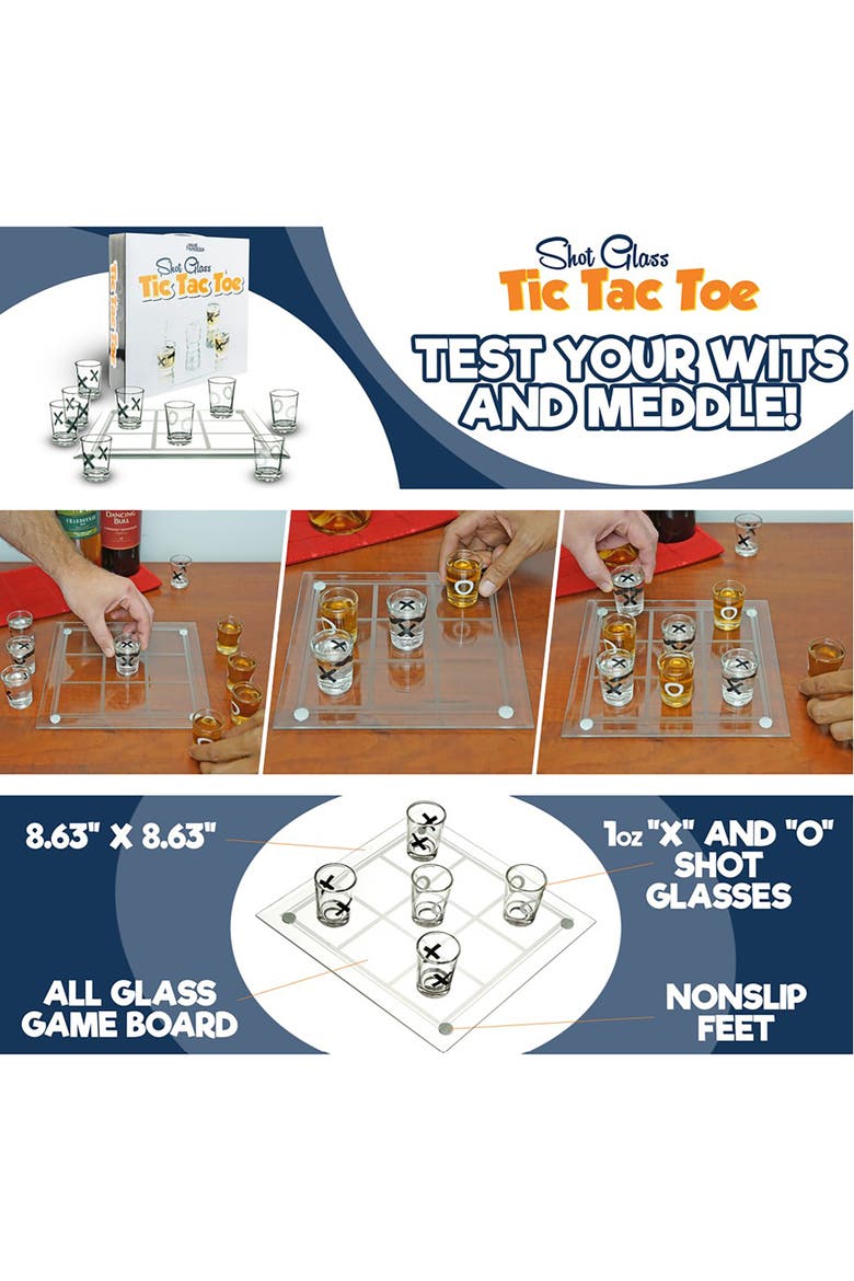 Shot Glass Tic Tac Toe, Drinking Game Twist, Adult Game, Alternate, color, Multicolored