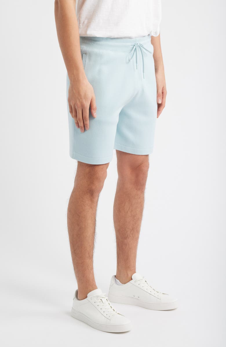 Theory Knit Drawstring Shorts, Alternate, color, Light Ocean Air - 2N1
