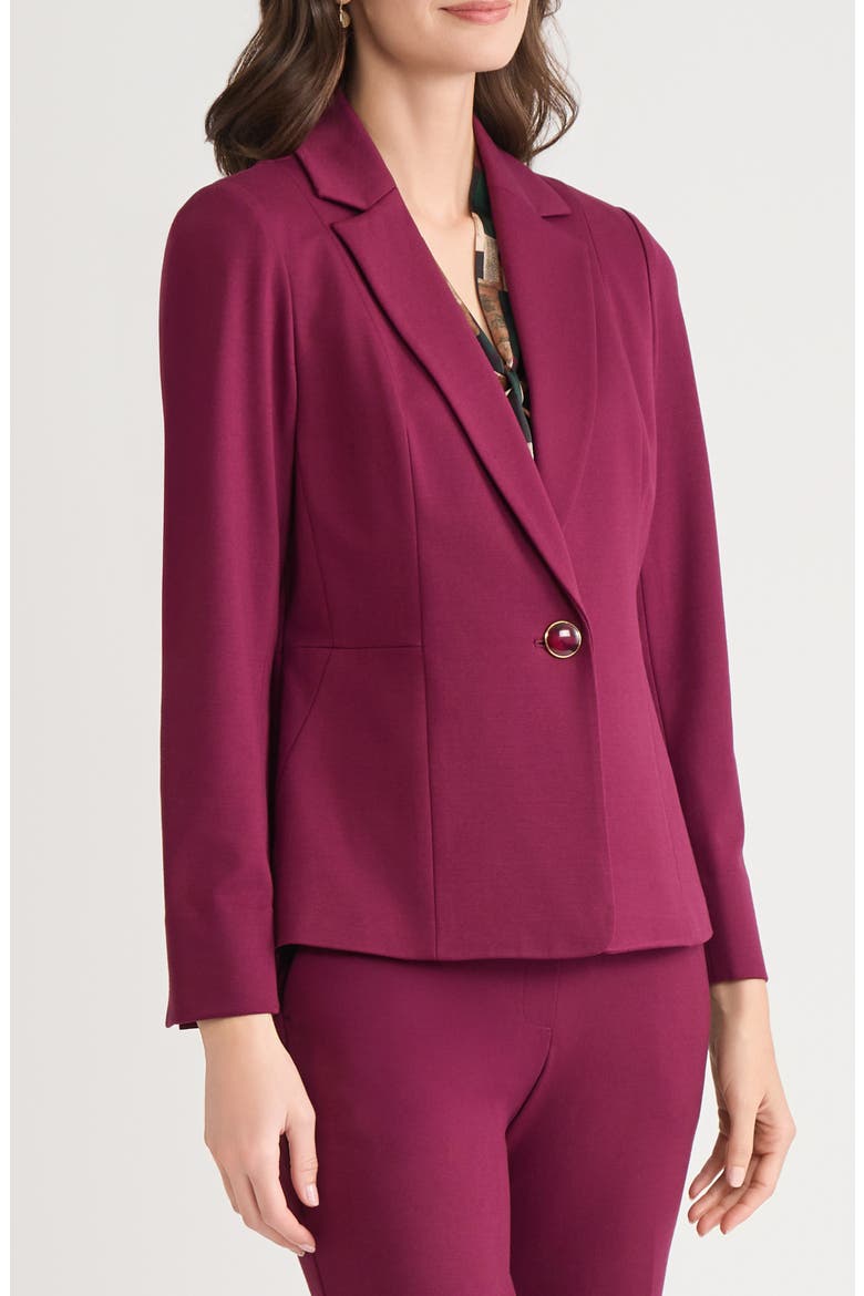 One-Button Seamed Waist Blazer, Alternate, color, SHIRAZ