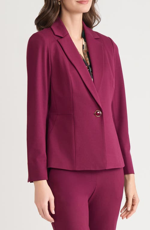 Kasper Notch Waist Seam Jacket In Brown