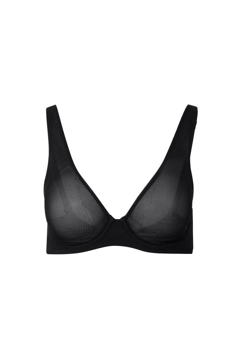 Ivy Unlined Triangle Bra, Alternate, color, Black