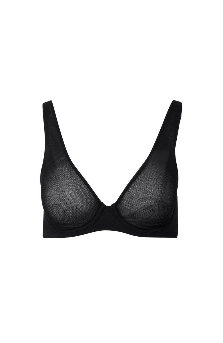 Adore Me Ivy Unlined Triangle Bra, Alternate, color, Black