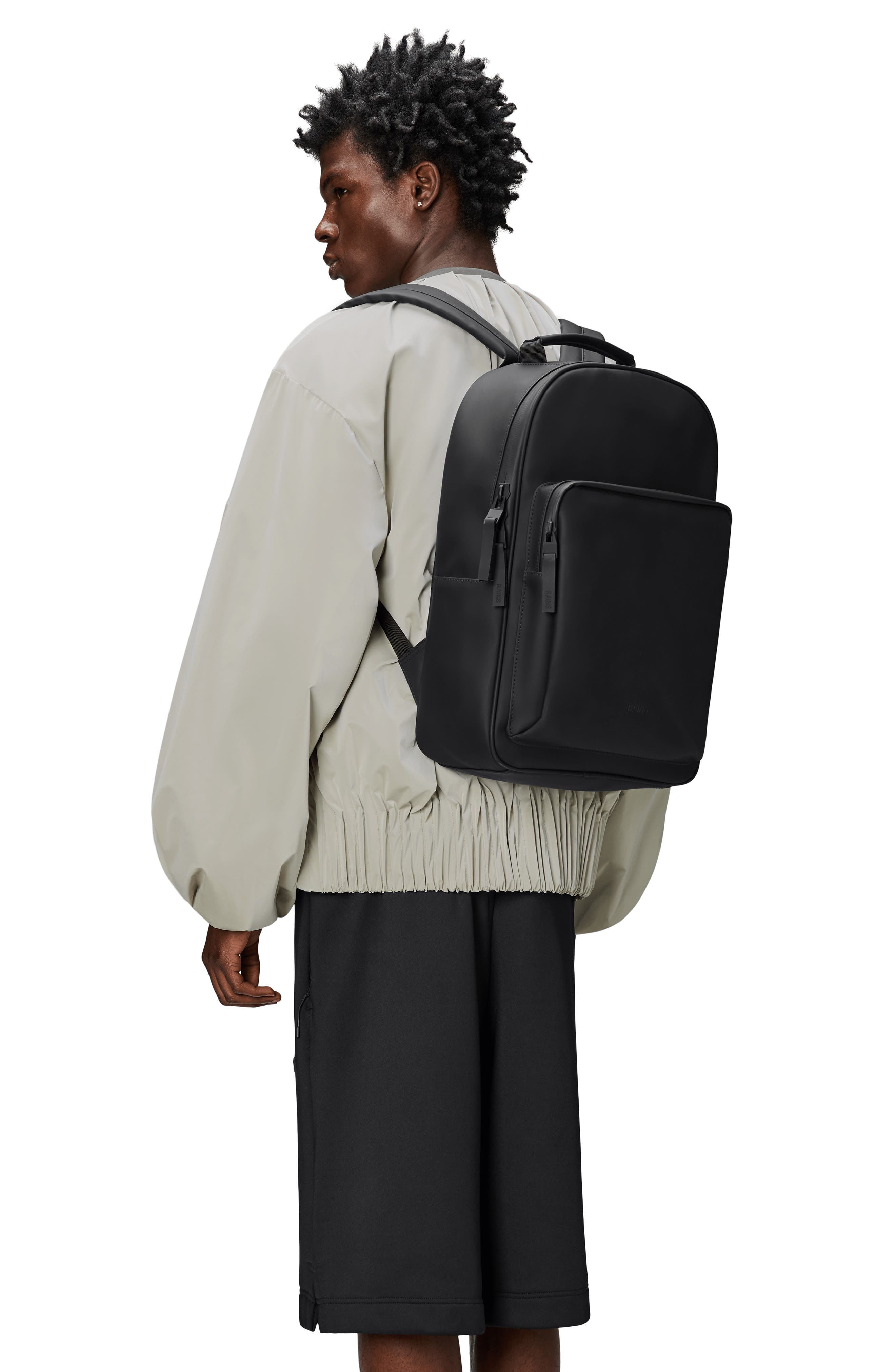 Rains Large Book Daypack, Alternate, color, Black