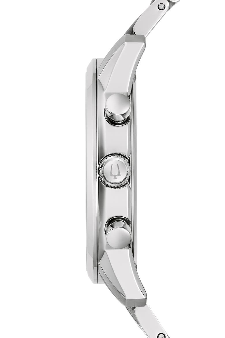 Sutton Bracelet Chronograph Watch, 41mm, Alternate, color, SILVER-TONE
