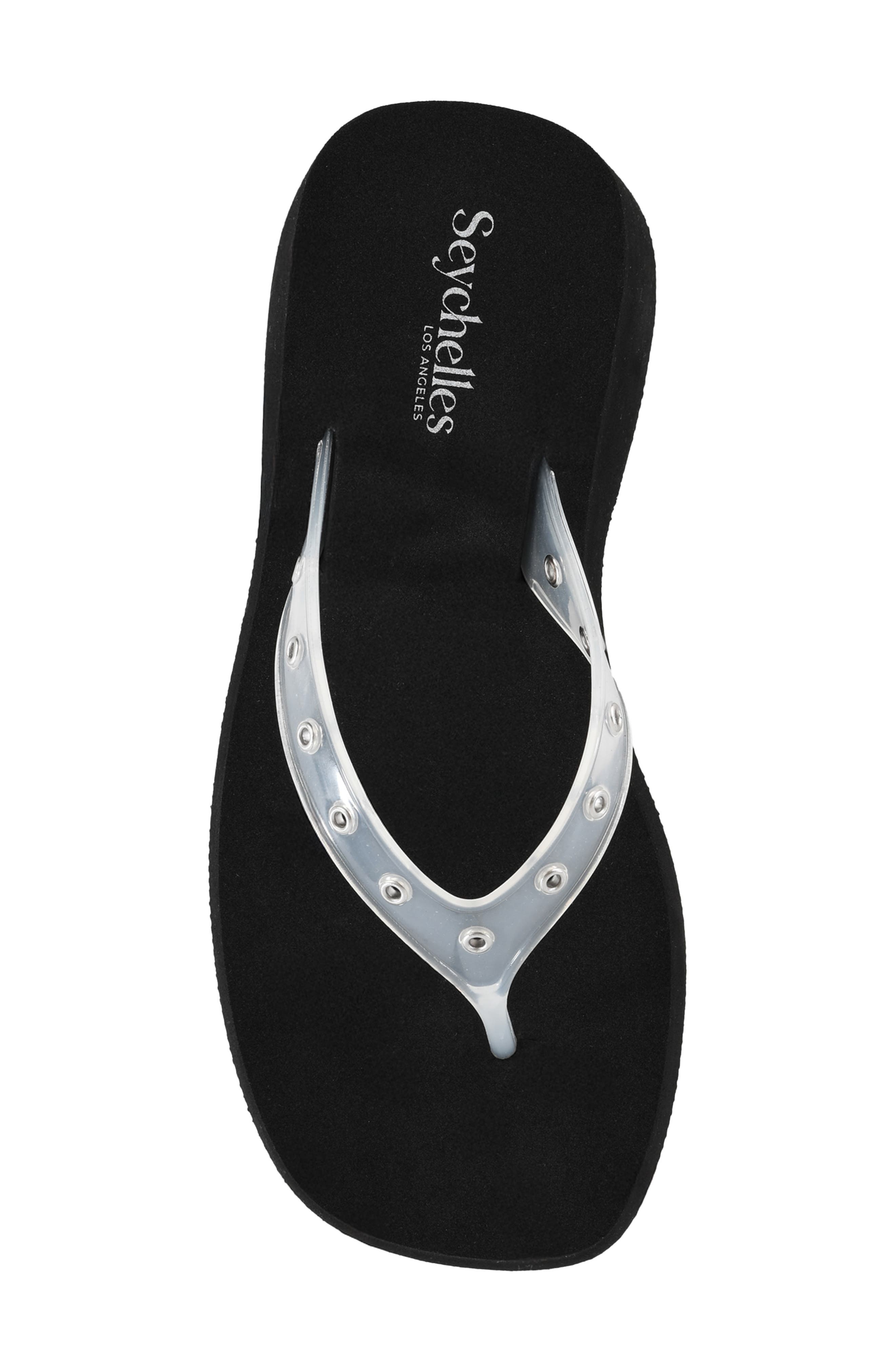 High Tide Platform Flip Flop, Alternate, color, CLEAR