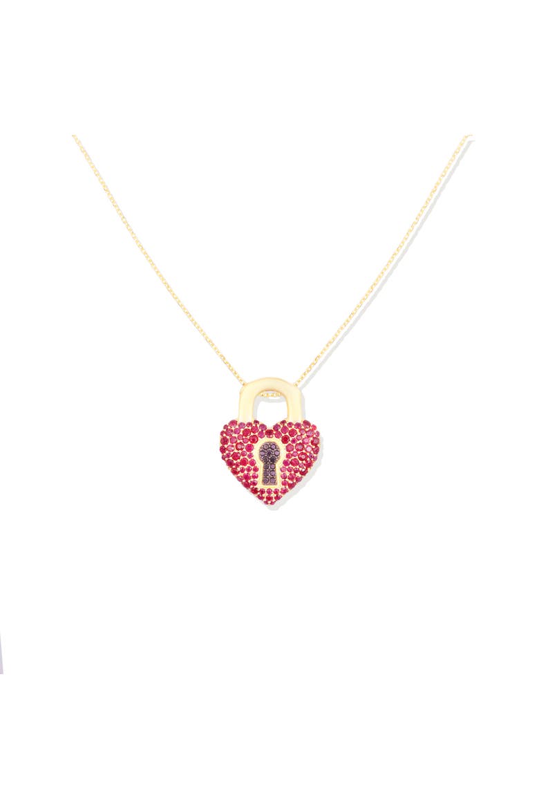 Juju Heart Locket Charm Necklace, Main, color, Gold