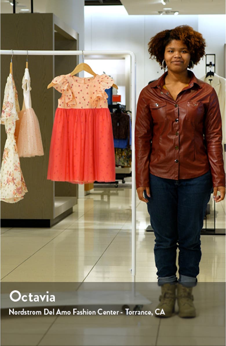 Kids' Floral & Mesh Dress, sales video thumbnail