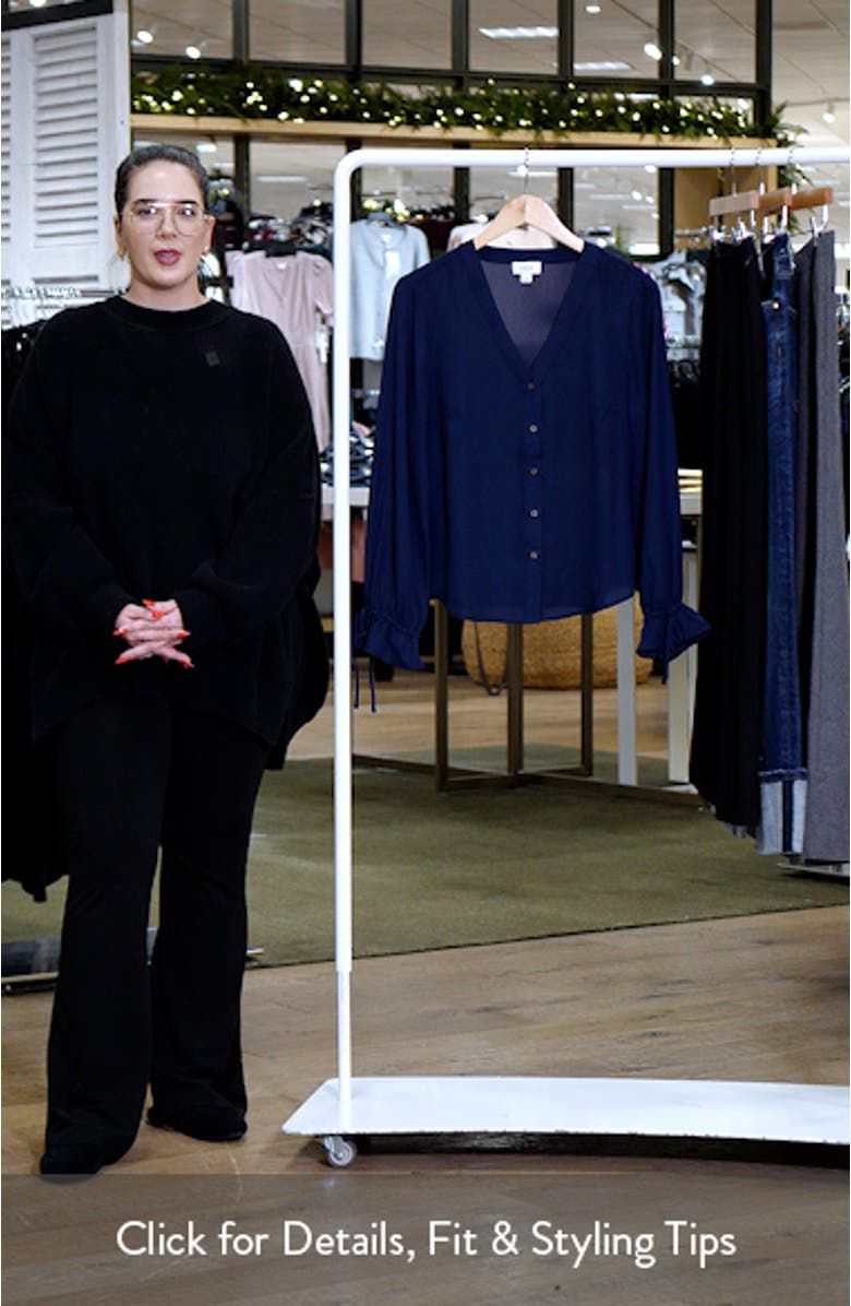 Tie Cuff Button-Up Top, sales video thumbnail