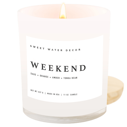 Sweet Water Decor 11oz White Jar Candle