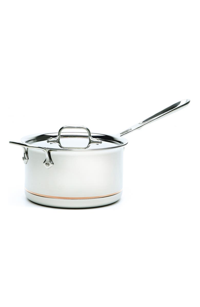 All-Clad Copper Core 4-Quart Saucepan with Lid, Main, color,