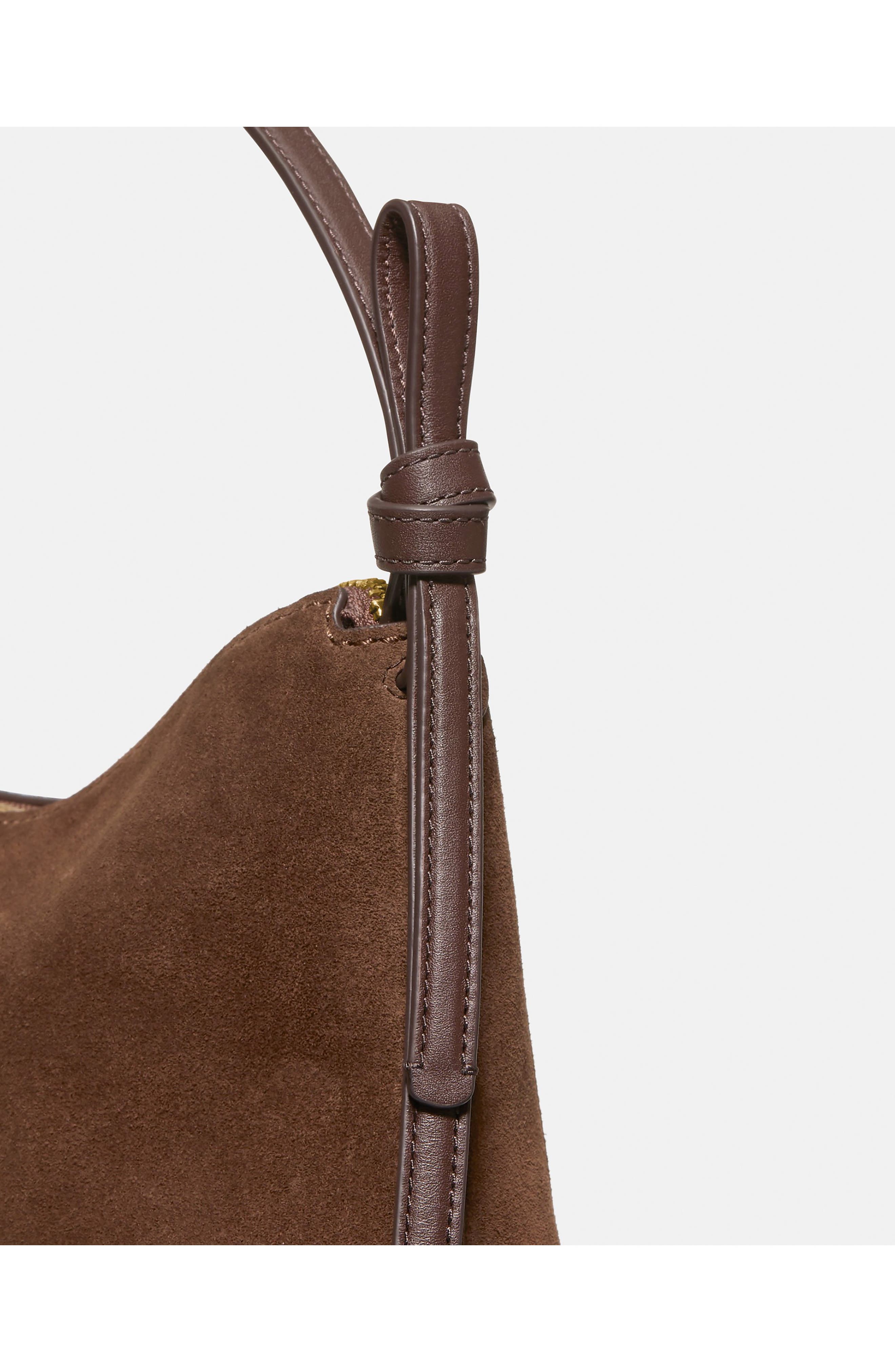 Kate Spade New York loop suede shoulder bag, Alternate, color, Hot Fudge Multi