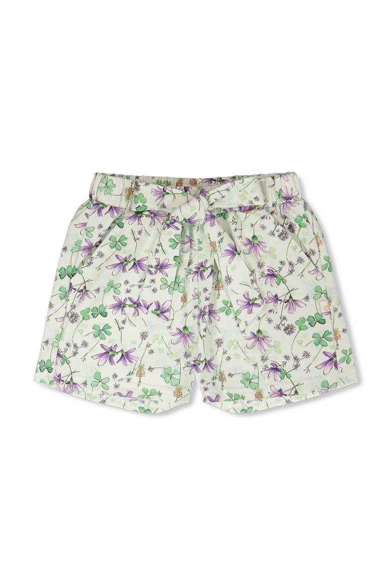 Relaxed Cut Jersey Flowers Shorts, Main, color, Green Floral Print