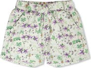 Deux par Deux Relaxed Cut Jersey Printed Flowers Shorts