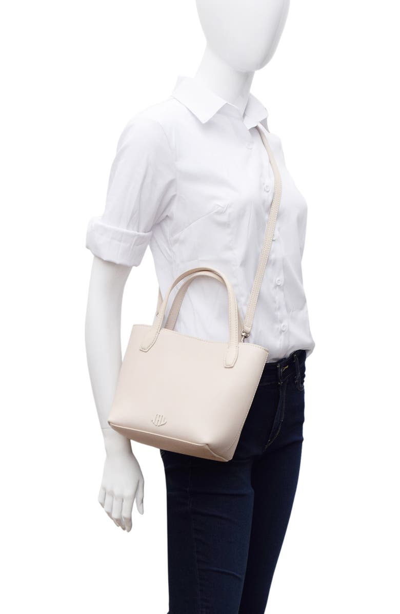 New Amsterdam Leatherworks Asher Leather Tote Bag, Alternate, color, Ivory