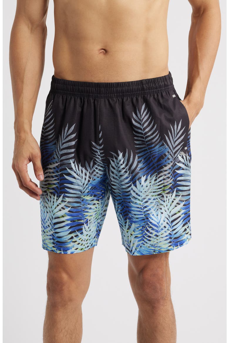 Huntington Frond Away 8 Swim Trunks, Main, color, NIGHT CAP