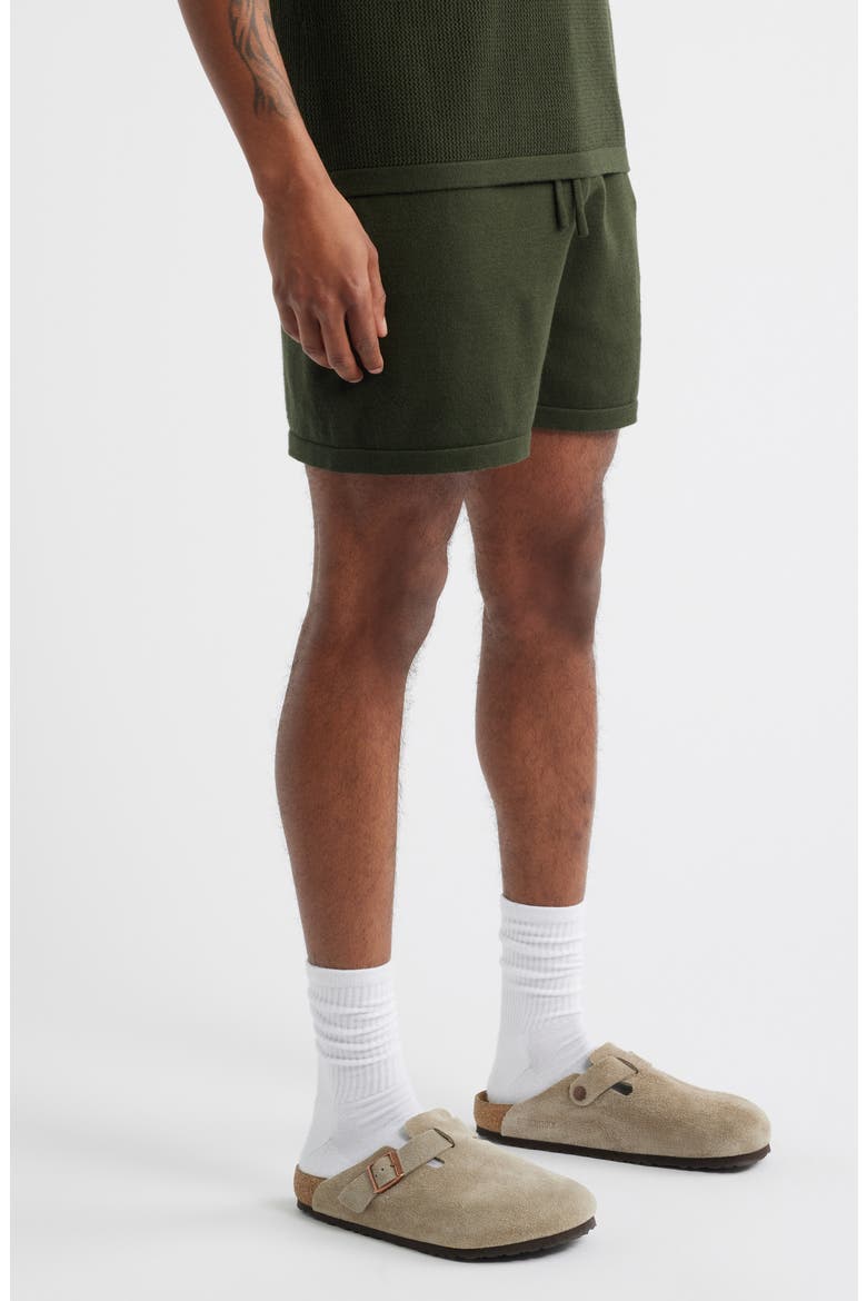 Pineapple Knit Shorts, Alternate, color, GREEN