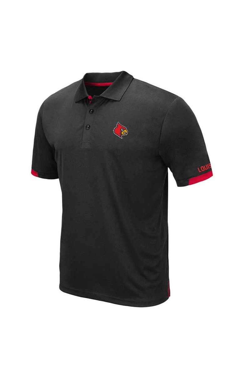 COLOSSEUM Men's Colosseum Black Louisville Cardinals Big & Tall Santry Polo, Alternate, color, Black