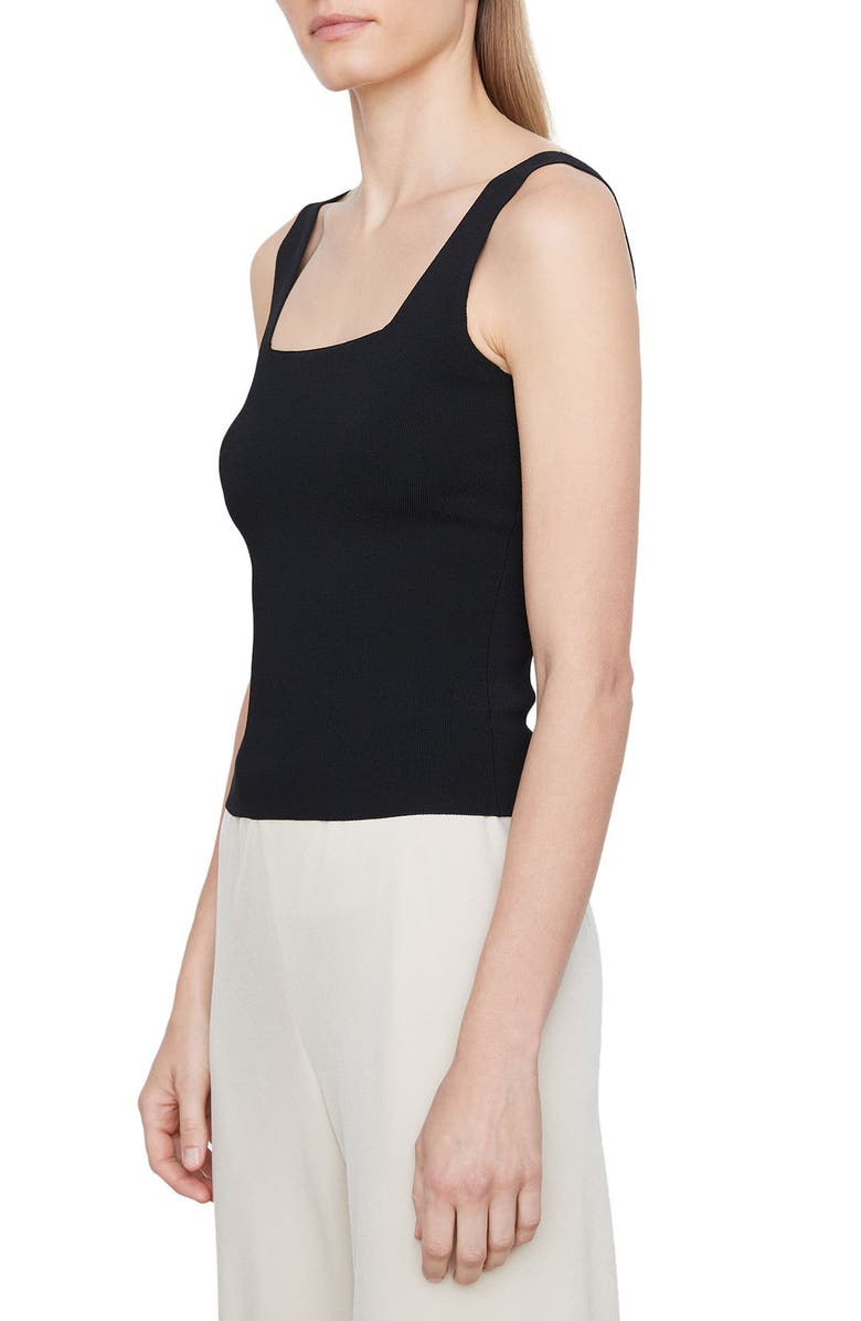 Vince Square Neck Tank Top, Alternate, color, Black