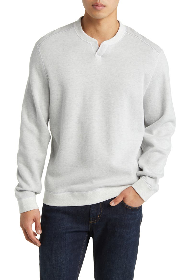 Flip Coast Abaco Reversible Jacquard Sweatshirt, Main, color, CONTINENTAL HEATHER