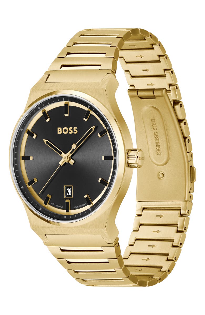 BOSS Candor Bracelet Watch, 41mm, Alternate, color, Black