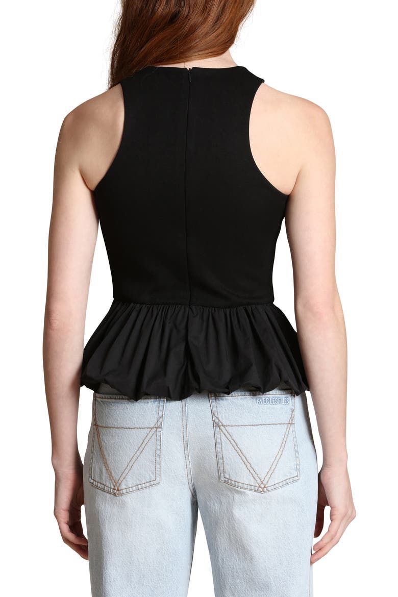 Peplum Tank, Alternate, color, BLACK