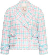 Maison Common A-Line Plaid Tweed Jacket