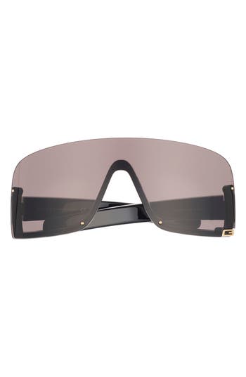 Gucci 99mm Shield Sunglasses In Black