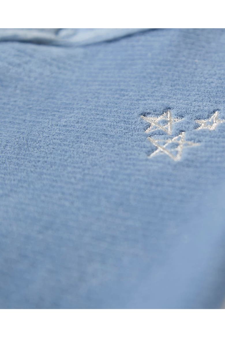 Baby Star Cluster Velour Footie, Alternate, color, Blue