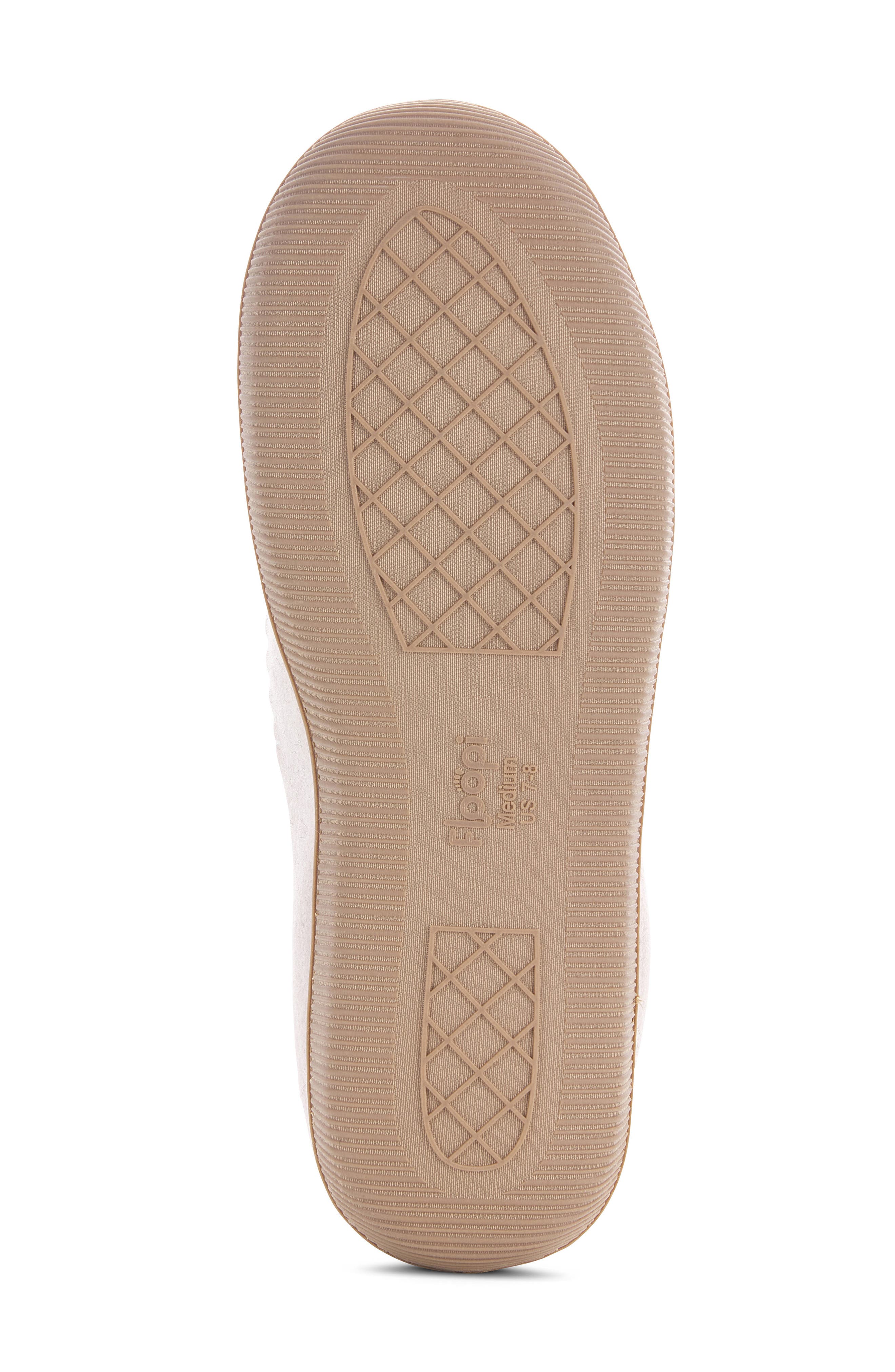 FLOOPI Tori Cable Knit Faux Shearling Slipper, Alternate, color, White