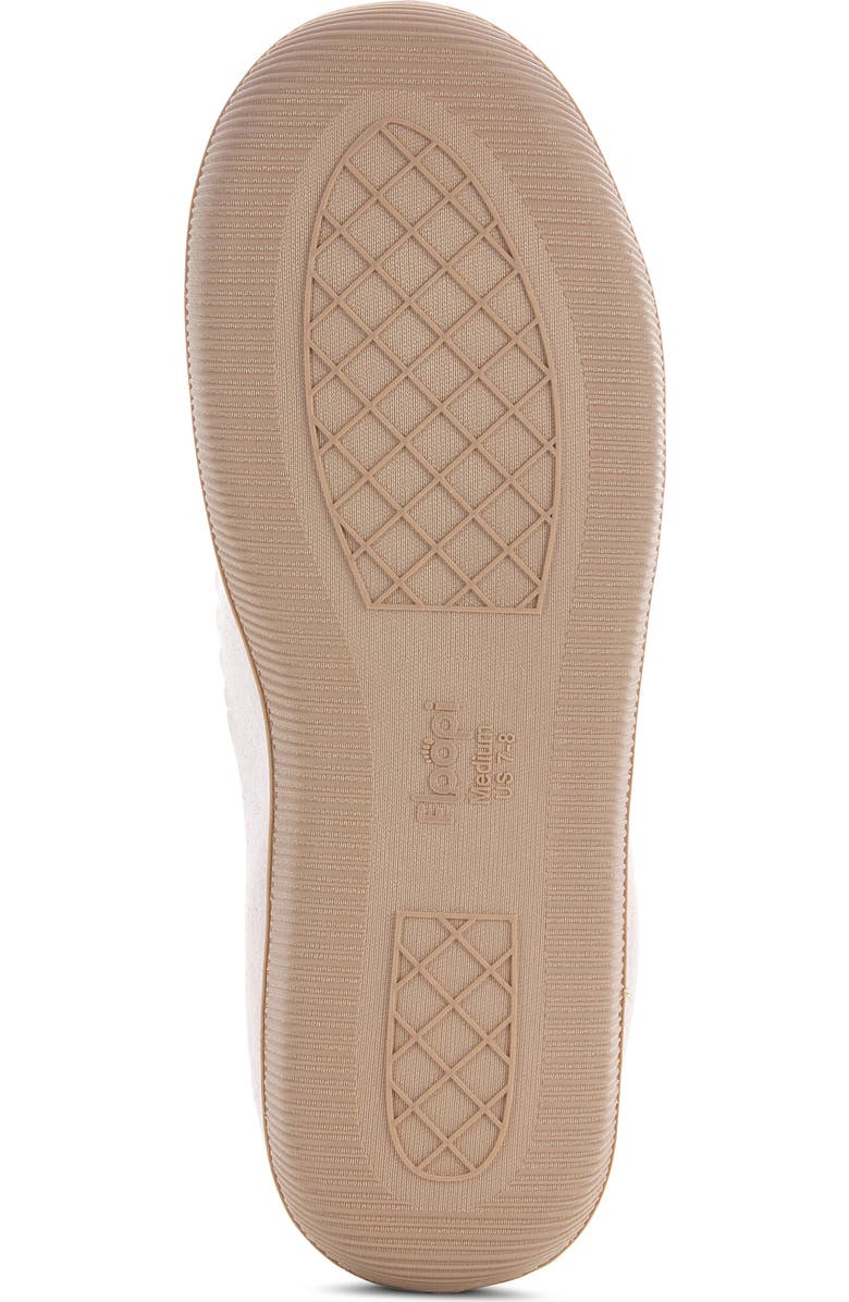 FLOOPI Tori Cable Knit Faux Shearling Slipper, Alternate, color, White