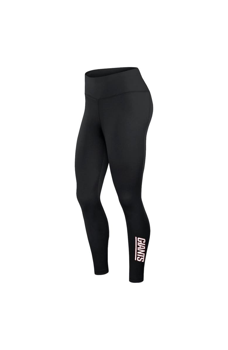 FANATICS Women's Fanatics Branded Black New York Giants Wordmark Stacked Leggings, Alternate, color, 